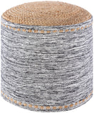 Kai KAPF-002 16"H x 18"W x 18"D Pouf KAPF002-181816 Livabliss Surya