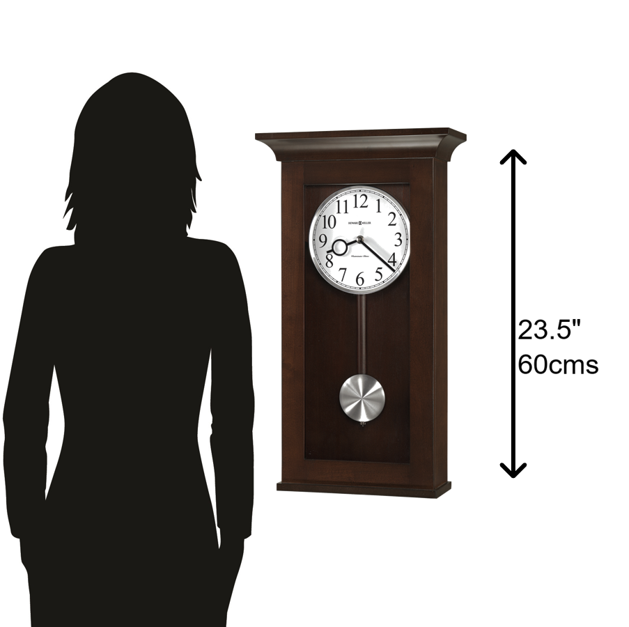 Hekman Furniture 625628 Braxton Wall Clock - Elegant Black Coffee Finish, Westminster Chime & Durable Quartz Movement Black Coffee Braxton Wall Clock 625628