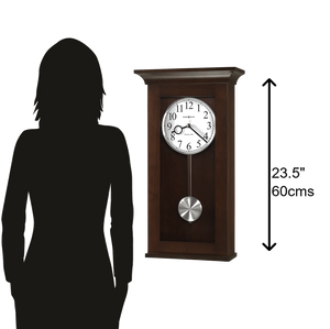 Hekman Furniture 625628 Braxton Wall Clock - Elegant Black Coffee Finish, Westminster Chime & Durable Quartz Movement Black Coffee Braxton Wall Clock 625628