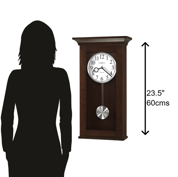 Hekman Furniture 625628 Braxton Wall Clock - Elegant Black Coffee Finish, Westminster Chime & Durable Quartz Movement Black Coffee Braxton Wall Clock 625628