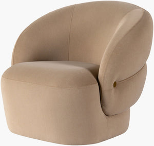 Surya Katarina Low Profile Accent Chair Deep Foam Seat for Living Room or Reading Nook KARI002-313435