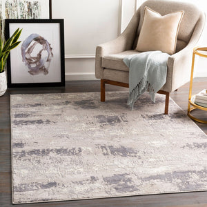 Livabliss Katmandu Geometric Mid-century Area Rug Polypropylene Blend for Entryways and Bedside Light Gray, Cha 2' x 2'11" KAT2313-23