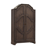 Revival Row 2-Door Armoire Brown with Chimney Smoke Finish P348120 Pulaski Furniture