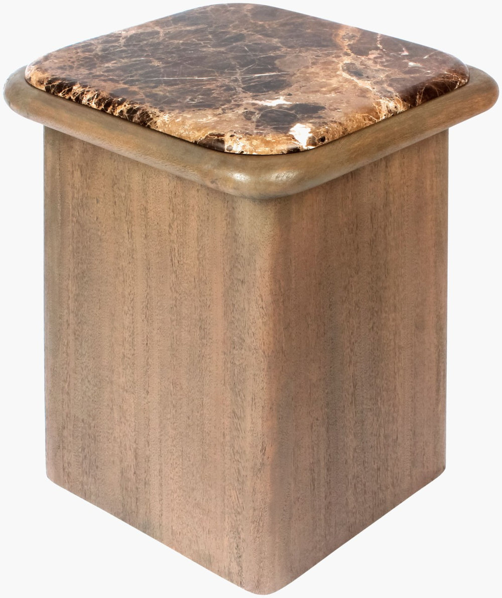 Surya Kaviya Mid-century Modern End Table Compact Square Design for Living Room or Bedroom KAVY001-221818
