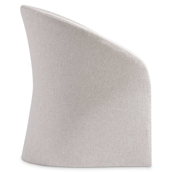 Bernhardt Bernhardt Antibes Arm Chair — Curved Slipcovered Design, Rustic-Modern Fabric, Hidden Casters For Easy Repositioning 350548