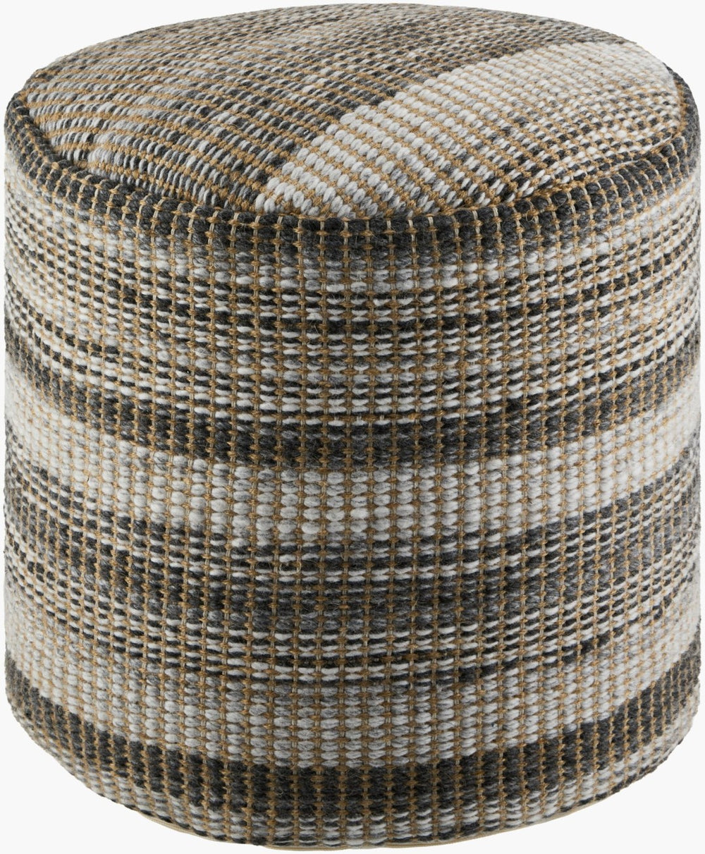 Livabliss Kawe Handcrafted Jute Blend Cube Pouf Woven Texture Seat for Living Room or Bedroom KAWP001-161616