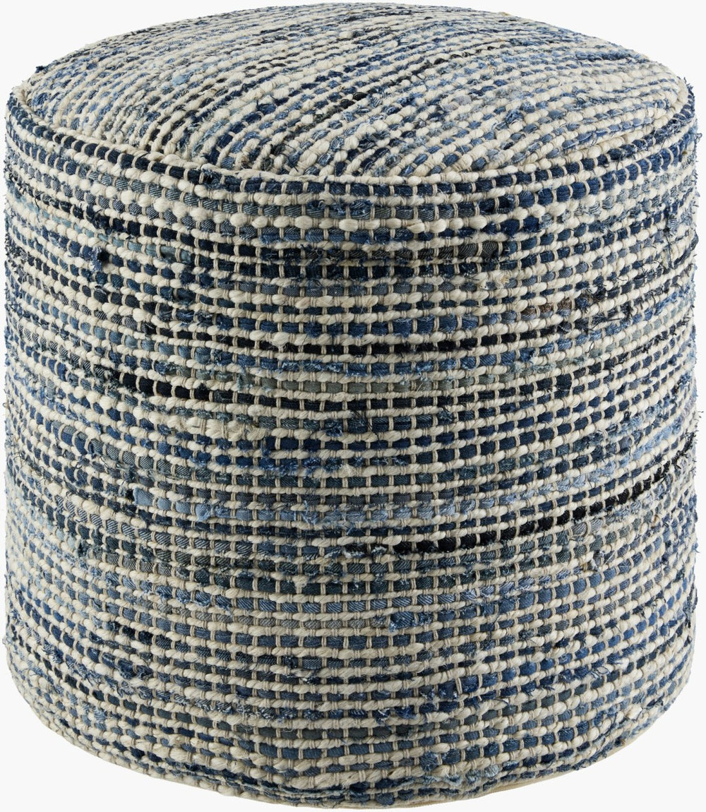 Livabliss Kawe Handcrafted Jute Cotton Cube Pouf Natural Texture Bohemian Living Room Footrest KAWP002-161616