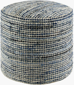 Livabliss Kawe Handcrafted Jute Cotton Cube Pouf Natural Texture Bohemian Living Room Footrest KAWP002-161616