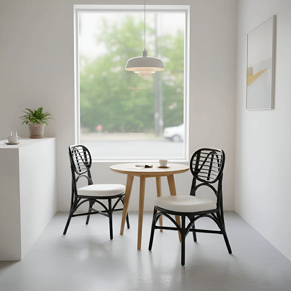 Kaya Handcrafted Dining Chairs Boho Coastal Style Open Weave Artisan Design for Any Room