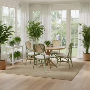 Kaya Handcrafted Dining Chairs Boho Coastal Style Open Weave Artisan Design for Any Room