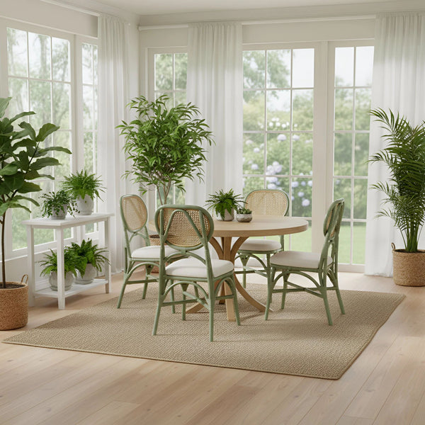 Kaya Handcrafted Dining Chairs Boho Coastal Style Open Weave Artisan Design for Any Room