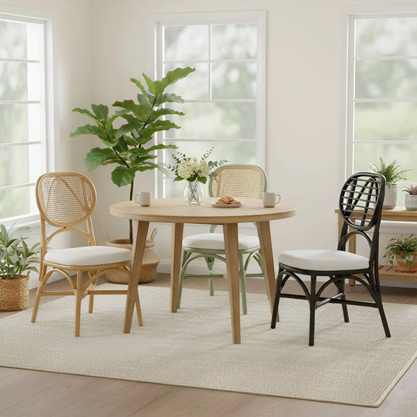 Kaya Handcrafted Dining Chairs Boho Coastal Style Open Weave Artisan Design for Any Room