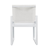 VIG Furniture Renava Wake + Kayak - Modern Outdoor Off-White Dining Table Set VGGE-WAKE-KAYAK-DT-SET-WHT