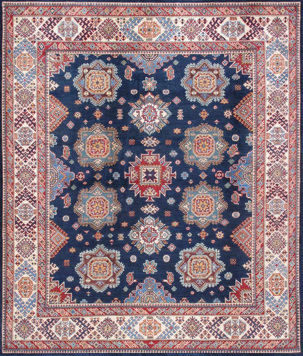 Pasargad Tribal Hand-knotted Wool Area Rug – Vibrant Geometric Design For Timeless Elegance   Kaz-2026 8x9