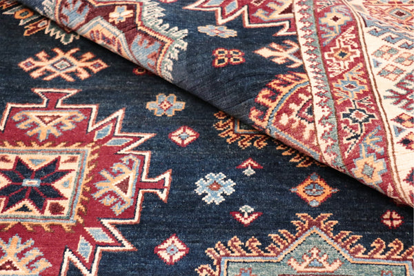 Pasargad Tribal Hand-knotted Wool Area Rug – Vibrant Geometric Design For Timeless Elegance   Kaz-2026 8x9