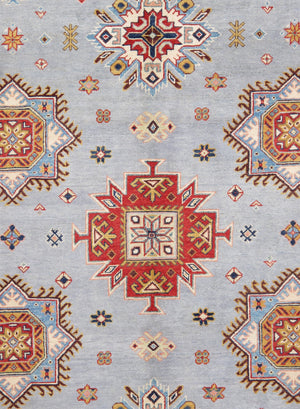 Pasargad Tribal Hand-knotted Wool Area Rug – Vibrant Geometric Design For Timeless Elegance   Kaz-2029 9x12