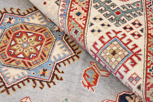 Pasargad Tribal Hand-knotted Wool Area Rug – Vibrant Geometric Design For Timeless Elegance   Kaz-2029 9x12