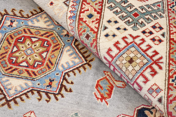 Pasargad Tribal Hand-knotted Wool Area Rug – Vibrant Geometric Design For Timeless Elegance   Kaz-2029 9x12