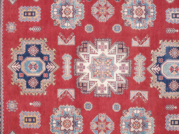 Pasargad Tribal Hand-knotted Wool Area Rug – Vibrant Geometric Design For Timeless Elegance   Kaz-2033 8x10