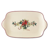 Lenox Winter Greetings Oversized Platter Red & Green, IVORY STONEWARE 887948