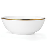 Contempo Luxe Porcelain Bowl with Microwave-Safe Gold Trim, 24 oz, Chip Resistant