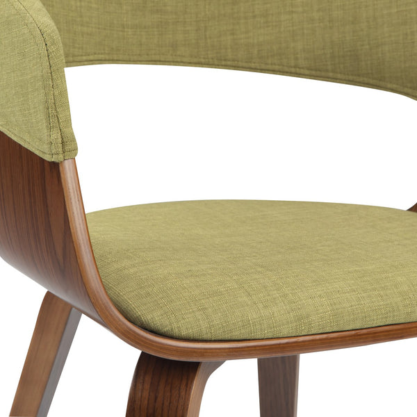 English Elm Lowell Bentwood Dining Chair - Bold Acid Green Fabric & Walnut Frame For Stylish Comfort & Support B136P158829