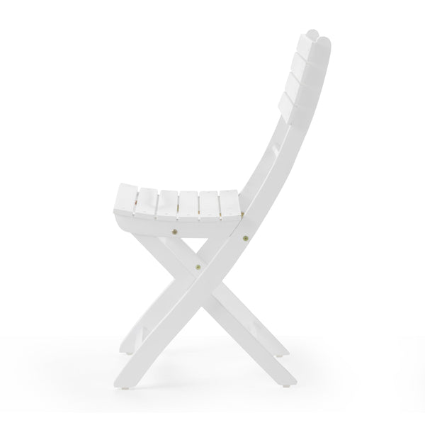 English Elm Outdoor Solid Acacia Wood Folding Patio Dining Chairs Set for Deck or Backyard 59328.00WHI