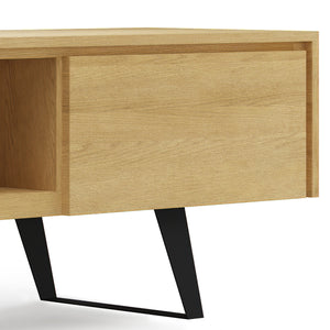 English Elm Lowry 72" Oak Tv Media Stand - Mid-Century Modern Design With Clever Storage & Cable Management B136P158888