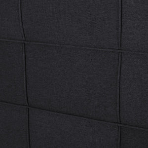 English Elm Christopher Knight Home® - Queen Tufted Linen Headboard with Piped Edges, Adjustable Height 48.5–53", Modern Waffle Stitch Plush Black 66868.00BLK