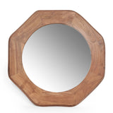 Christopher Knight Home® - Noble House - Kamin Rustic Handcrafted Acacia Wood Round Wall Mirror, Natural