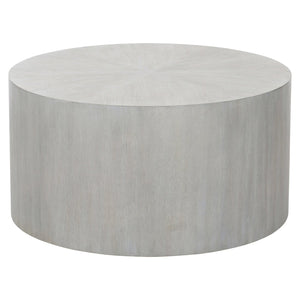 Bernhardt Bernhardt Thorne Round Cocktail Table 30" – White Oak Starburst Top, Drum Silhouette, Casters, Durable Finish 452015