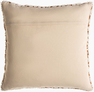 Surya Kabela Moroccan Global Style Accent Pillow - 18"X18", Durable Cotton Blend, Easy Care, Unique Home Decor Brown Polyester,Cotton Kbl002-1818d
