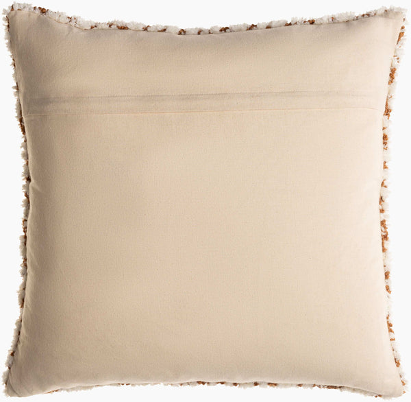 Surya Kabela Moroccan Global Style Accent Pillow - 18"X18", Durable Cotton Blend, Easy Care, Unique Home Decor Brown Polyester,Cotton Kbl002-1818d