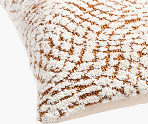 Surya Kabela Moroccan Global Style Accent Pillow - 18"X18", Durable Cotton Blend, Easy Care, Unique Home Decor Brown Polyester,Cotton Kbl002-1818d