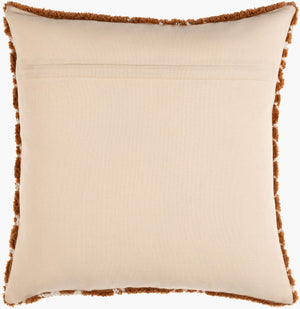 Surya Kabela Moroccan Global Style Accent Pillow - 18"X18", Durable Cotton Blend, Easy Care, Unique Home Decor Brown Polyester,Cotton Kbl003-2020