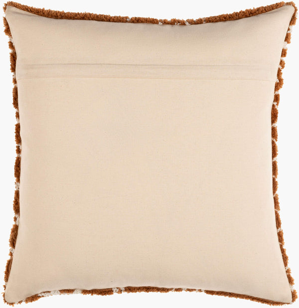 Surya Kabela Moroccan Global Style Accent Pillow - 18"X18", Durable Cotton Blend, Easy Care, Unique Home Decor Brown Polyester,Cotton Kbl003-2020