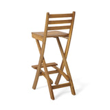 Christopher Knight Home® Noble House Outdoor Acacia Wood Folding Patio Barstool, 31" Seat Height, Teak, 1 Pc