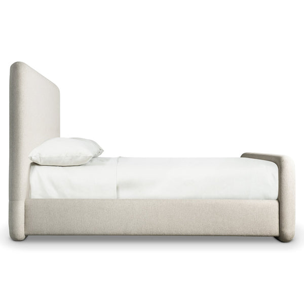Bernhardt Bernhardt Antibes Queen Upholstered Panel Bed With Rounded Headboard & Footboard, Custom Fabrics K2051