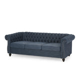 Christopher Knight Home® - Noble House - Parksley Tufted Chesterfield Fabric 3 Seater Sofa