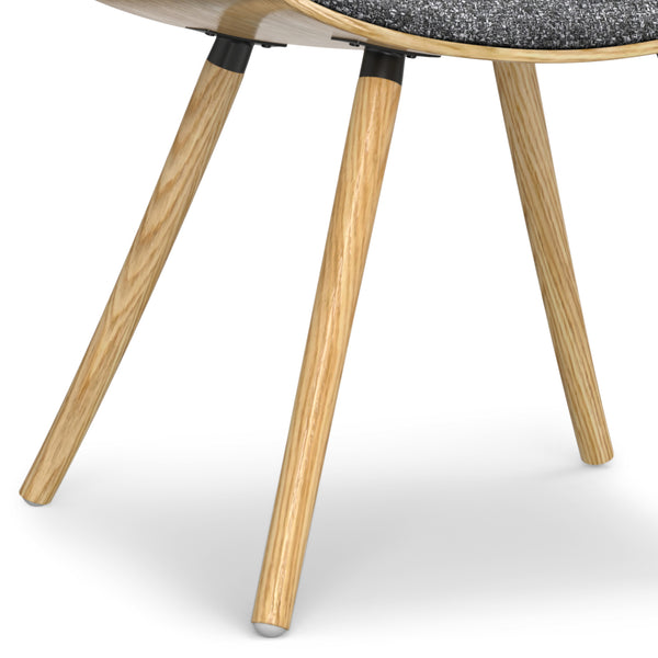 English Elm Malden Bentwood Dining Chair - Stylish Grey Woven Seat & Light Brown Frame For Modern Spaces B136P158908