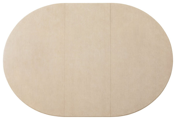 Hooker Furniture Westwood Polished Limestone Round Dining Table With 20" Leaf — Pedestal Base, Modern Oak Veneer 6133-75221-80