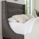 Parker House Parker Living Sleep Jacob - Luxe Dark Grey King Bed Luxe Dark Grey 100% Polyester (W) BJCB#9000-2-LDG