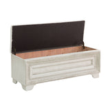 Camila Storage Bed Bench Natural with Cream Finish P269132S Pulaski Furniture