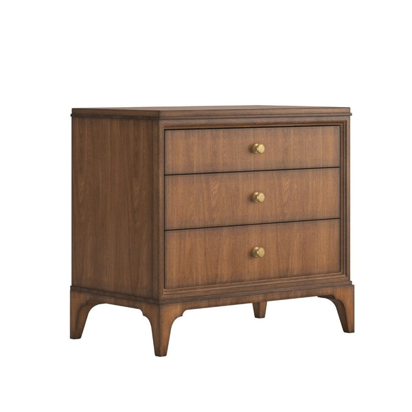 A.R.T. Furniture Harbor 3 Drawer Nightstand - Rustic Elegance with Aged Wood Finish & Ample Storage for Your Bedroom 338140-2731