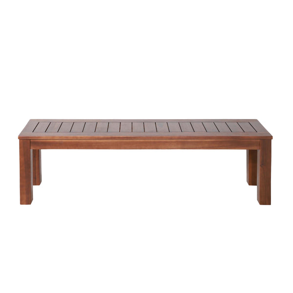 English Elm Christopher Knight Home® - MANILA Acacia 61.75" Outdoor Bench Set of 2 – Rustic Dark Brown Patio Seating, 600 lb Capacity, Durable 60079.00
