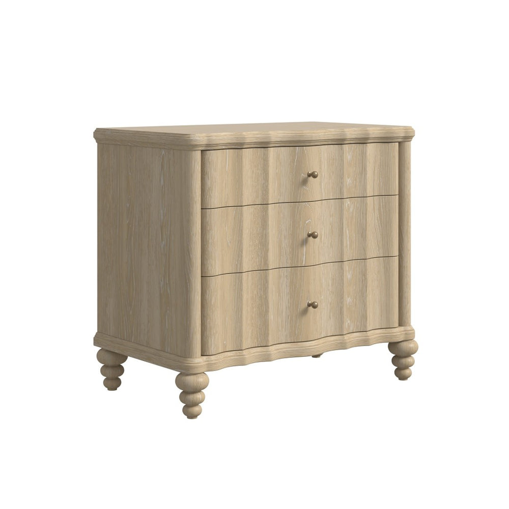 A.R.T. Furniture Haven Nightstand: Vintage Charm with Three Spacious Drawers for Timeless Cottage-Style Decor Blonde Oak 339141-2325