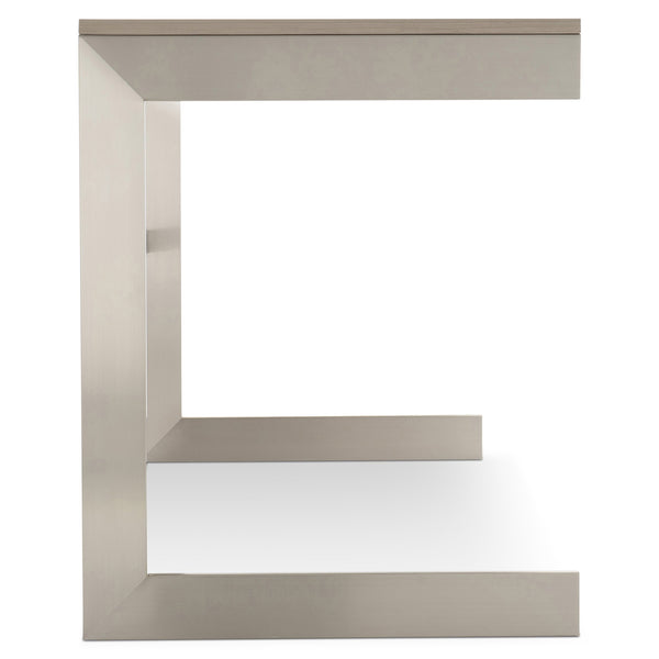 Bernhardt Bernhardt Axiom Desk With Integrated Power, Usb Ports, Cable Management & Brushed Silver Base For Executive Style D13514