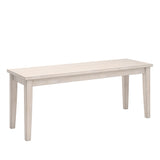 Homelegance By Top-Line Lorren Wood Dining Bench White Rubberwood