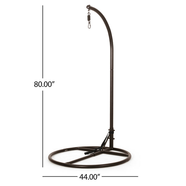 English Elm Christopher Knight Home® - HANGING Powder-Coated Iron Hammock Chair Stand — Portable, Secure Indoor/Outdoor Base for Easy Setup and Comfort 62075.00HNGBRN