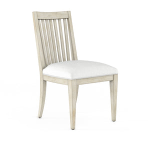 A.R.T. Furniture Set Of 2 - Cotiere Contemporary Side Chair - Stylish Linen Blend, Parawood Construction, Comfort & Durability - Set Of 2 Beige, White Parawood Solids,Foam,Fabric 299204-2349
